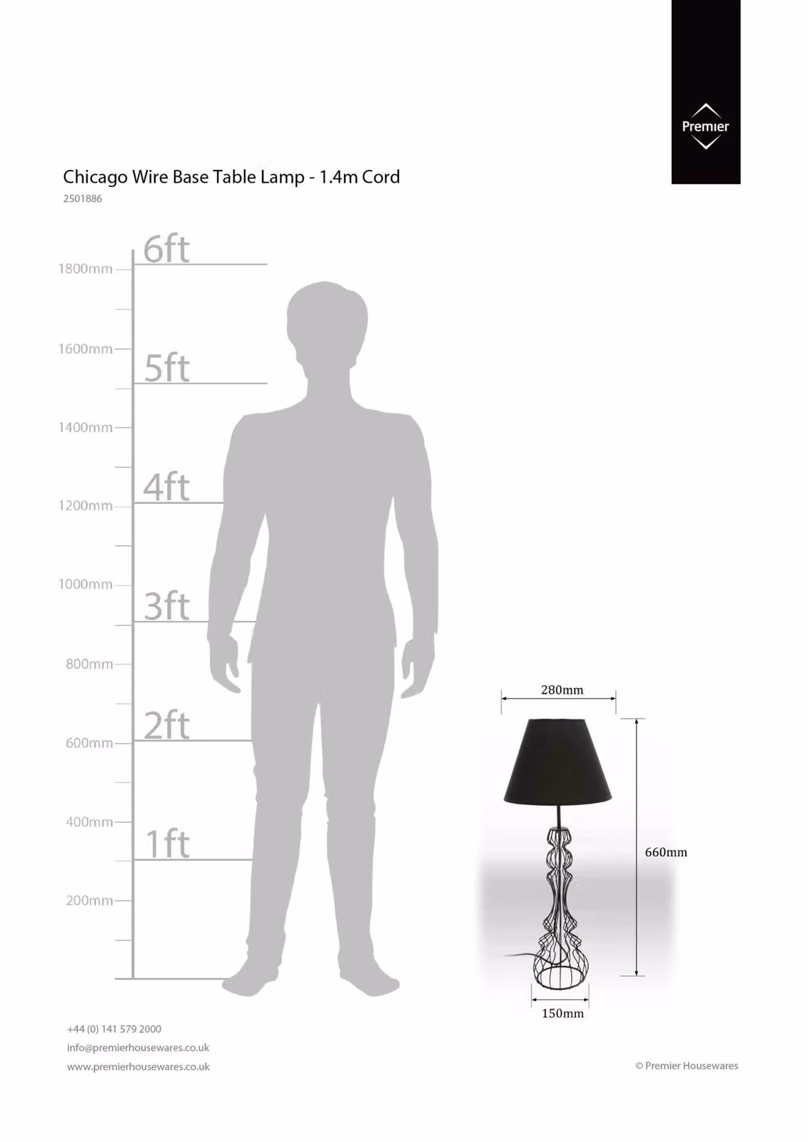 Orsina Black Silhouette Metal Table Lamp with LED Light – 2