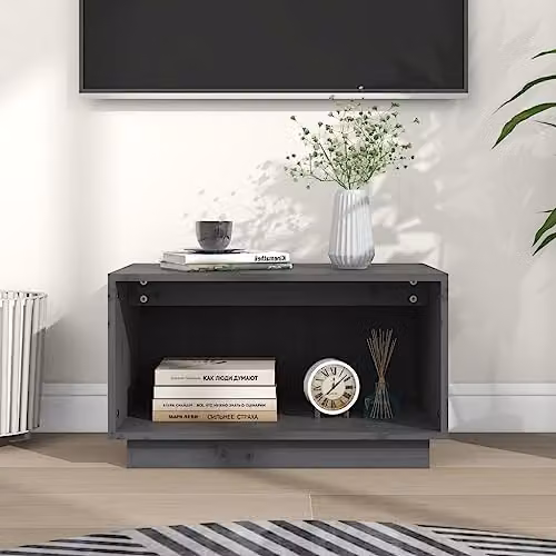 vidaXL Grey Solid Wood Pine TV Cabinet W/D/H: 60 x 35 x 35 cm – 2