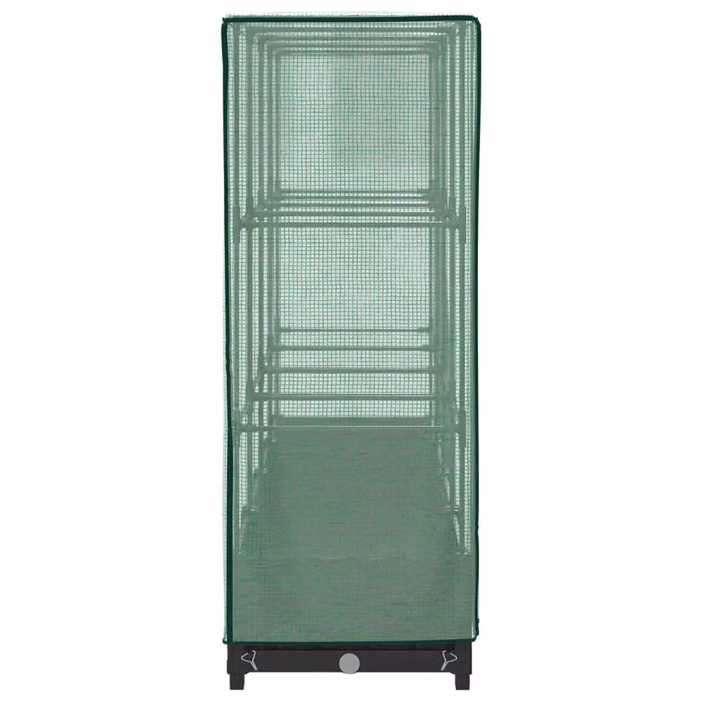 Berkfield Home Raised Bed with Greenhouse Cover in Black Rattan Look, W/D/H: 160 x 40 x 123 cm – 4