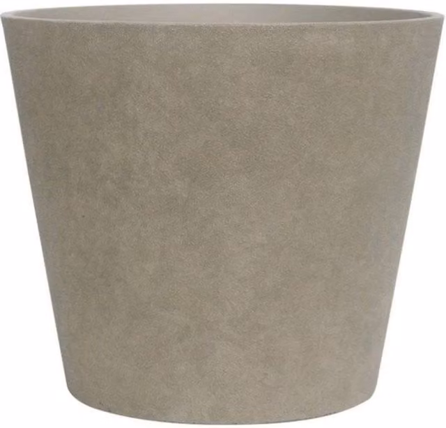 KDMD Vintage Aged Effect Plastic Planter Tub in Beige and Brown, Diameter: 30 cm – 1