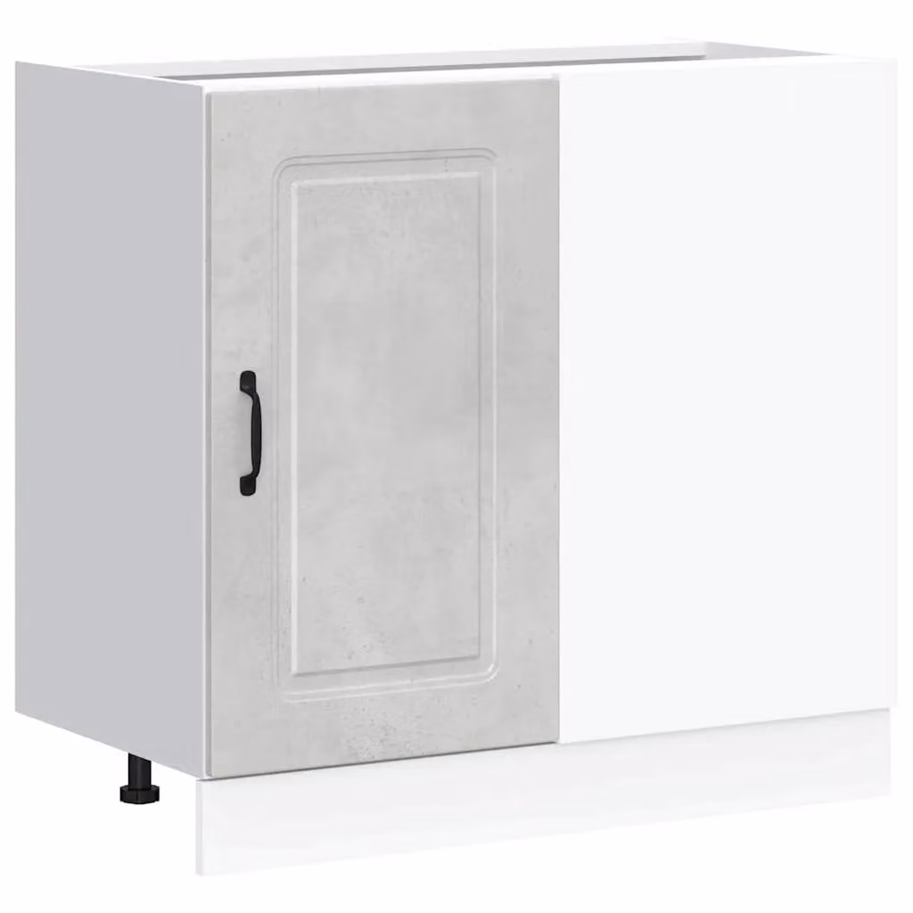 Berkfield Home Kalmar Modern Kitchen Base Cabinet in Concrete Grey Matt Engineered Wood