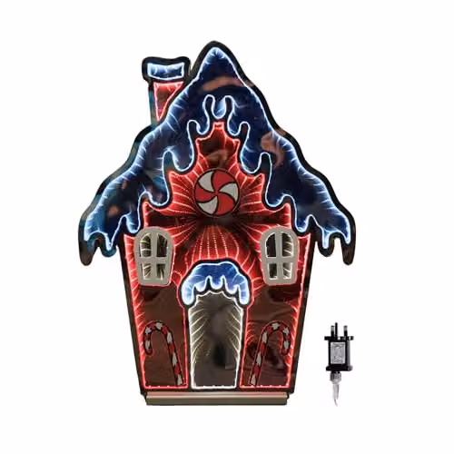 Samuel ALEXANDER 66cm Light up Gingerbread House Christmas Decoration with Red and White LEDs – 4