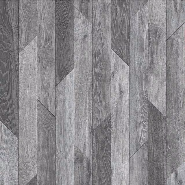 Vinyl Flooring UK Rimini Grey Wood Effect Foam Backed Vinyl Flooring Sheet in Beige, W: 200 cm, L: 400 cm