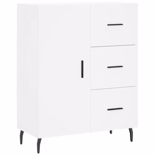 vidaXL Modern White Sideboard in MDF, W/D/H: 69.5 x 34 x 90 cm – 1