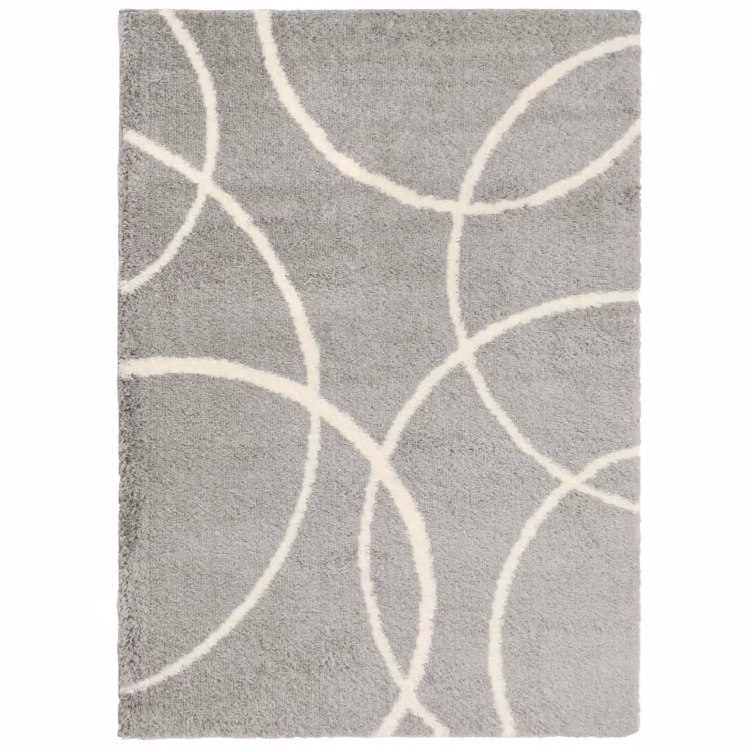 THE RUGS Snug Collection Bubbles Design Shaggy Grey Polyester Rug, W: 290 cm, D: 200 cm – 2