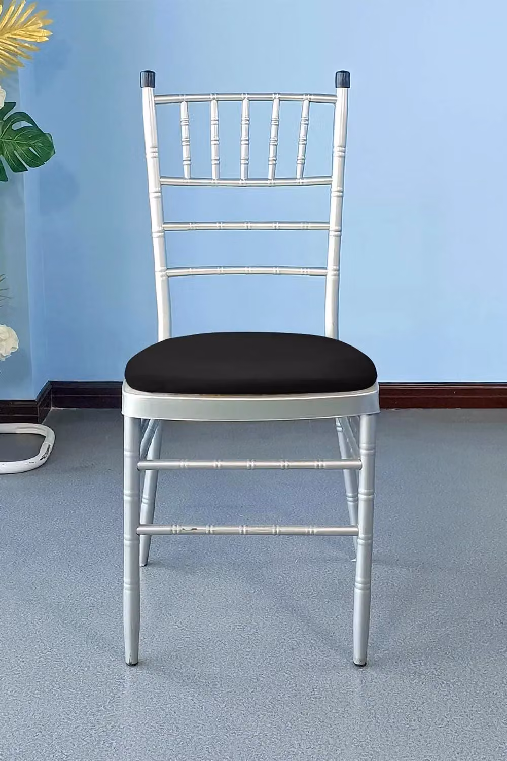 Neel Blue Black High Back Spandex Dining Chair Slipcovers, Removable and Washable – 5