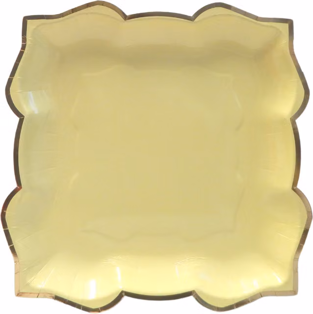 Lotus Large Yellow Party Dinner Plates