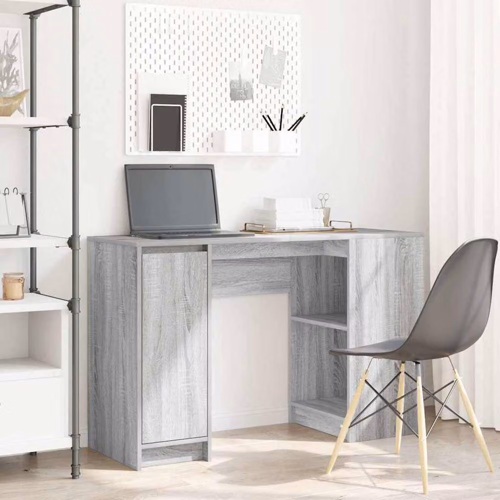 Berkfield Home Grey Sonoma Secretary Desk in Engineered Wood, W/D/H: 120 x 42 x 76 cm – 2