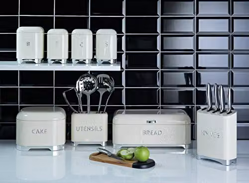 Lovello Freestanding Utensil Holder in Beige and Black – 3
