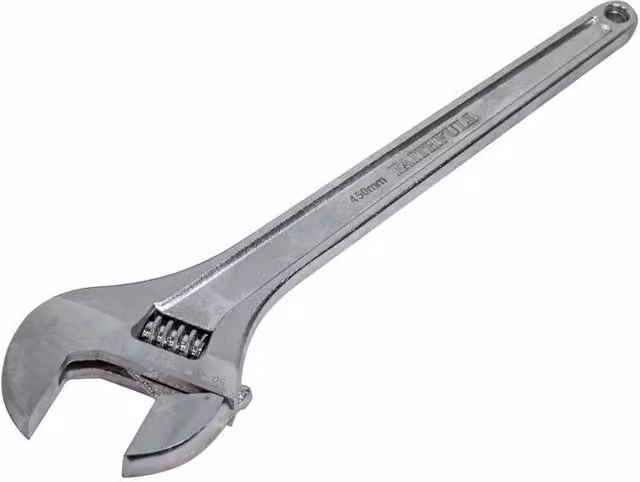 Faithfull Silver Chrome Adjustable Spanner 450mm