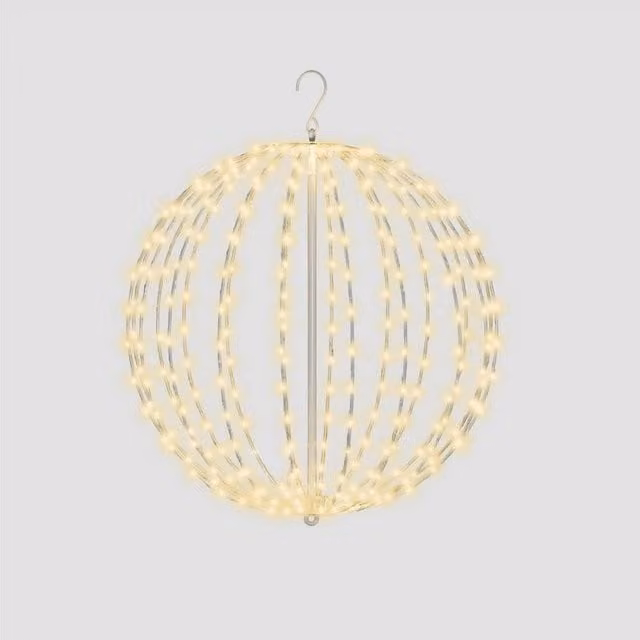 Pegdev Pre-Lit LED Sphere with 256 Warm White Micro LEDs, Diameter: 40 cm – 1