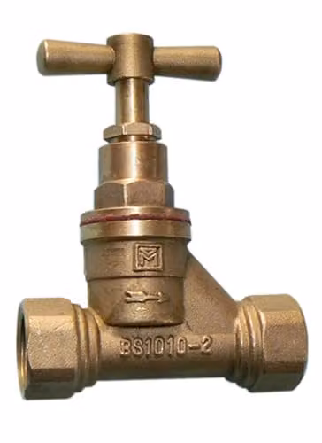 McAlpine Brass Stopcock FxF 3/4" in Gold – 2