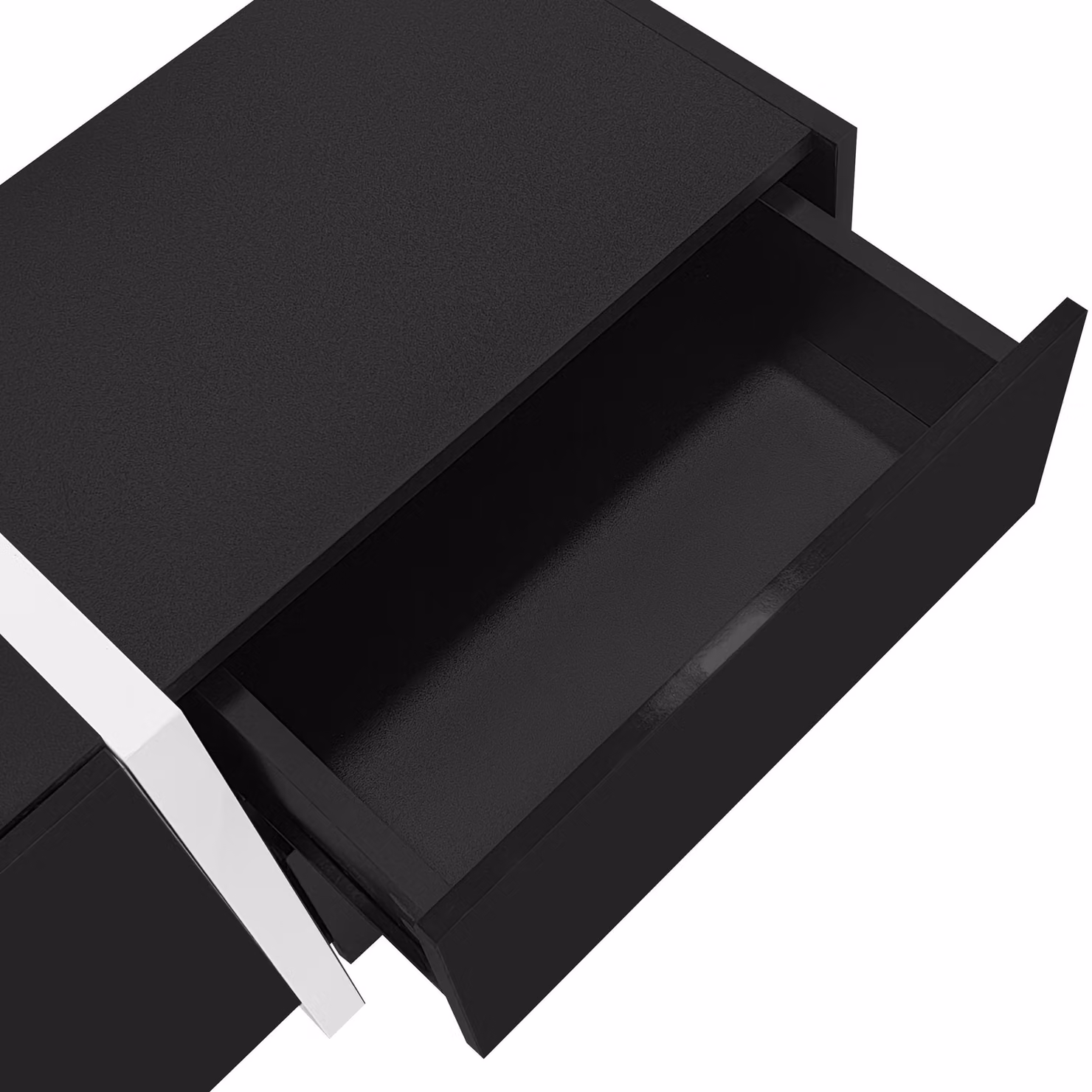 Aosom UK High-Gloss Modern TV Cabinet with 3 Doors and 1 Drawer in Black and White, W/D/H: 170 x 29.5 x 40 cm – 4