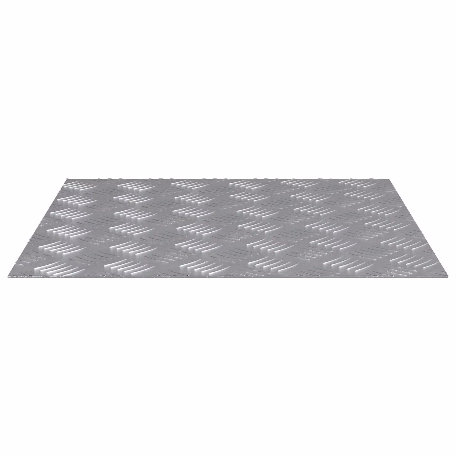 Berkfield Home Anti-Slip Aluminium Checker Plate Sheets, 4 Pieces, Silver, W/D: 50 x 50 cm – 2