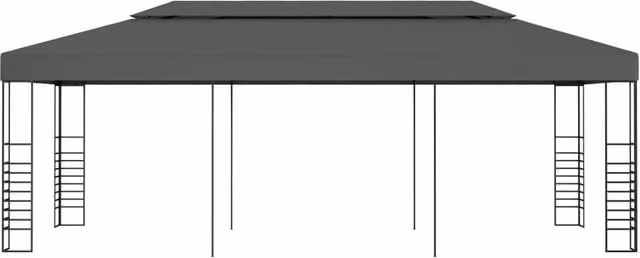 Berkfield Home Hip Style Gazebo Marquee in Anthracite Grey, W: 600 cm, D: 300 cm, H: 270 cm