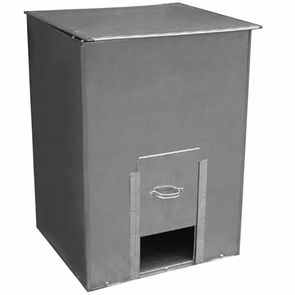 VOGREX 3cwt Galvanised Steel Coal Bunker in Silver – 2