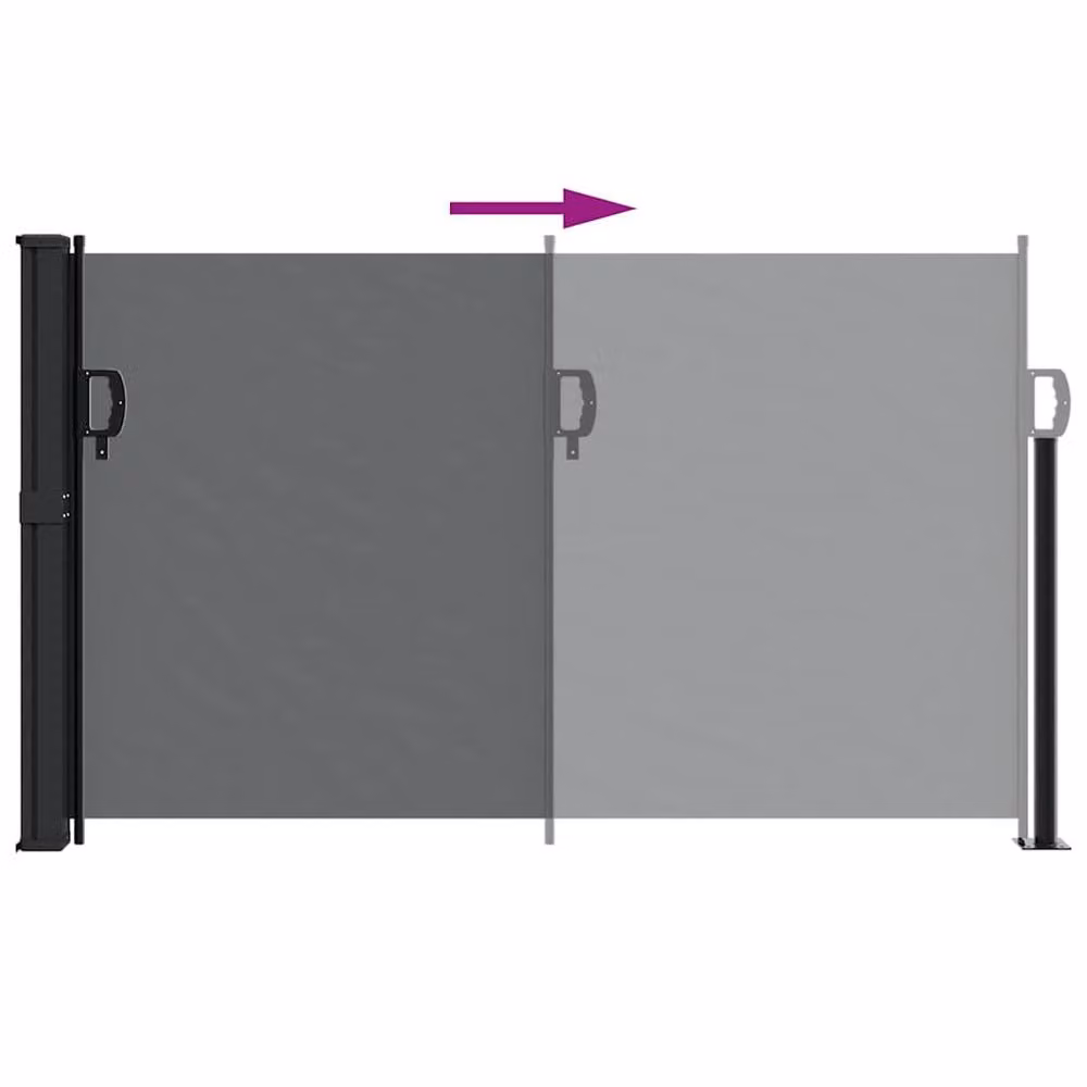 Berkfield Home Retractable Single Side Awning in Black, W/H: 300 x 117 cm – 4