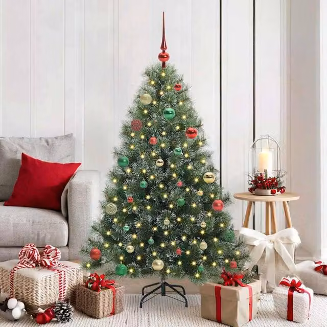 Berkfield Home Artificial Green Christmas Tree with 150 LEDs, Height: 150 cm