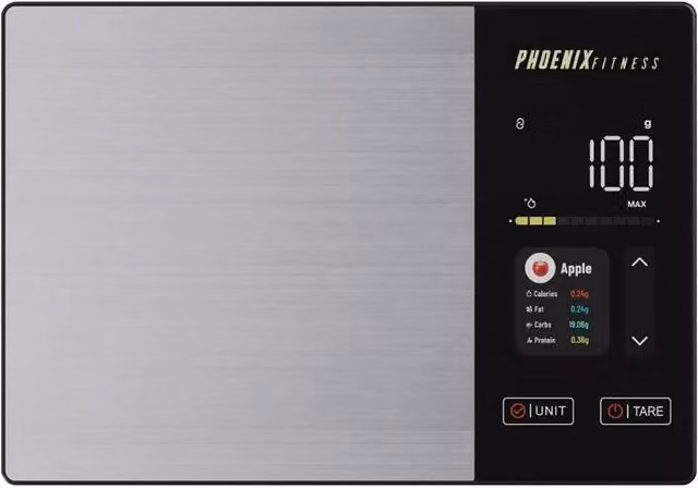 Phoenix Fitness Smart Bluetooth Food Scale with Nutrition Tracker in Black – 1