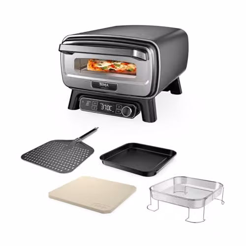 Ninja Artisan Electric Outdoor Pizza Oven and Air Fryer, Grey, W/D/H: 37.0 x 59.0 x 42.0 cm