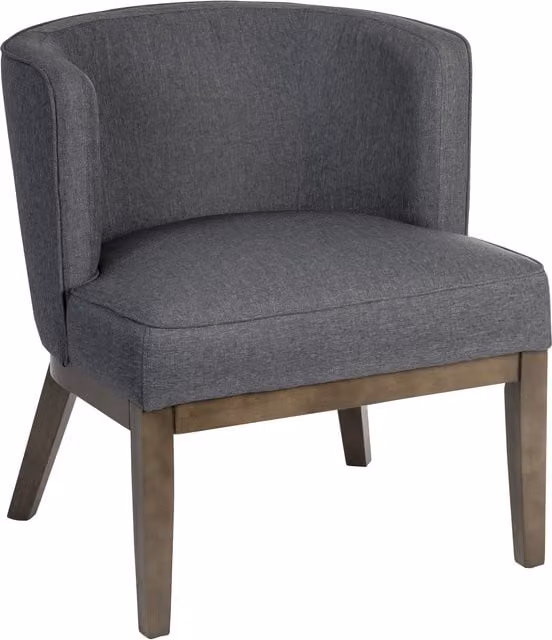 Teknik Modern Grey Fabric Tub Accent Chair with Armrests