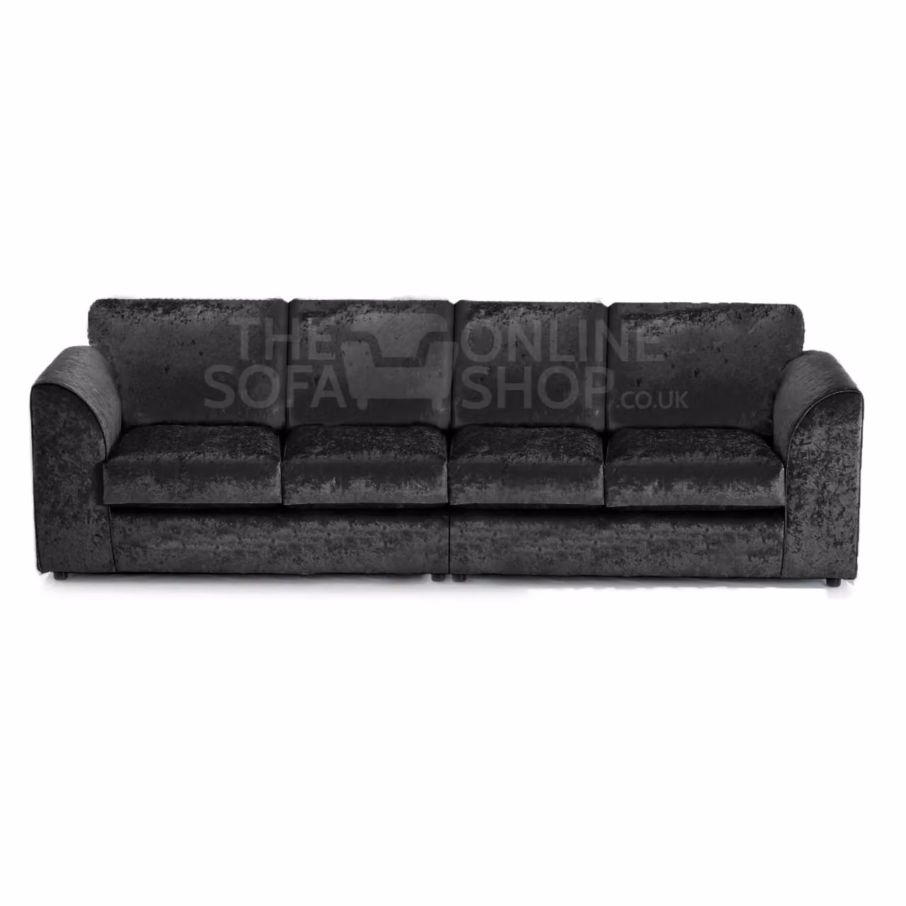 Snugg Furniture UK Limited Aurora 4 Seater 2 Corner L-Shape Sofa in Black Crushed Velvet – 2
