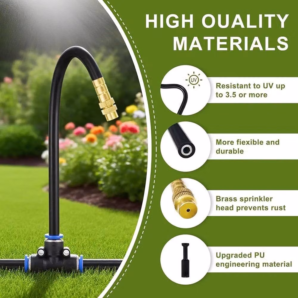 FLAVORA Automatic Drip Irrigation Kit with 30m Hose, 117 Pieces, Black – 5