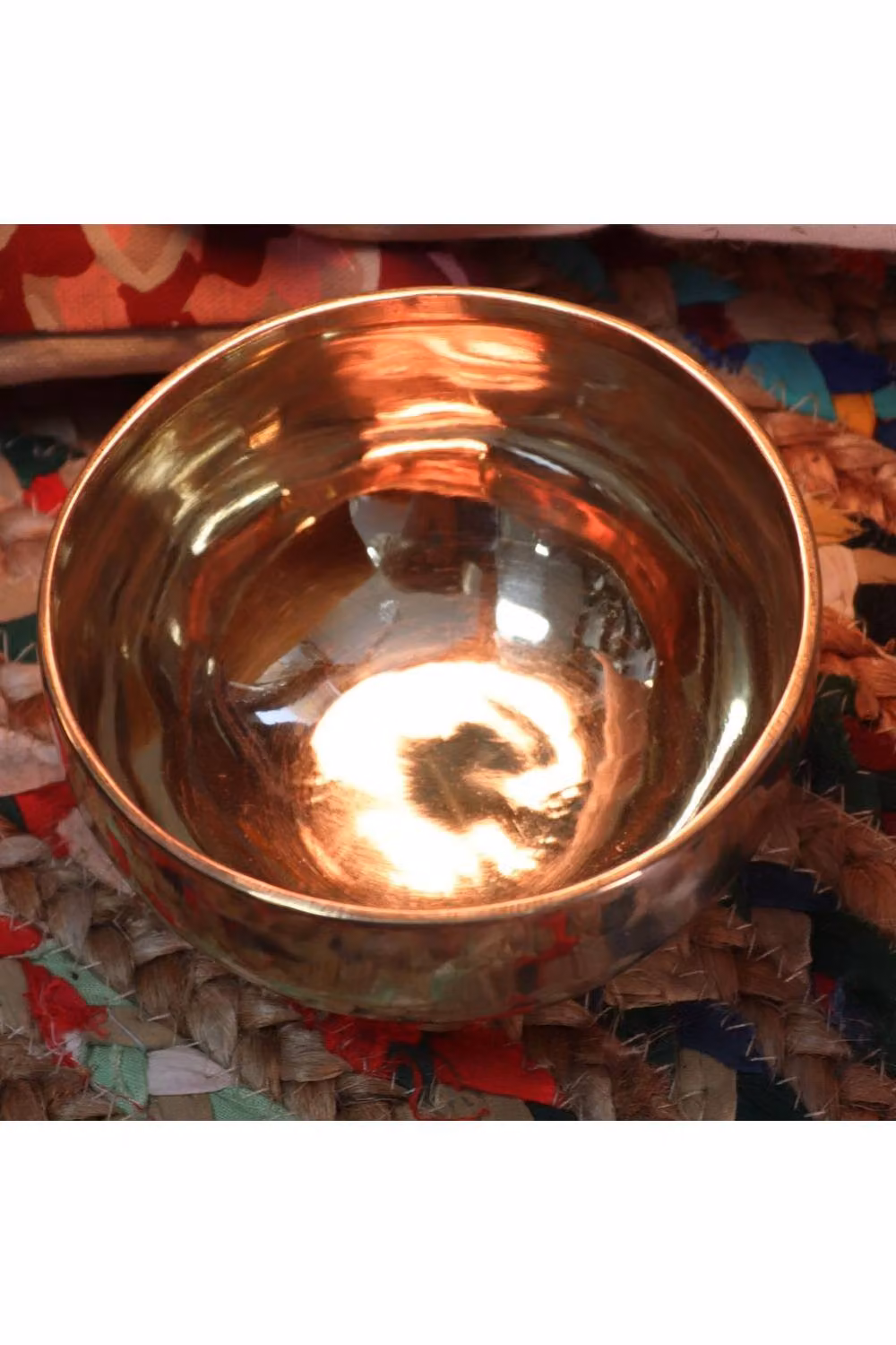 KDMD Handmade Gold Bell-Metal Singing Bowl, Diameter: 13 cm – 2