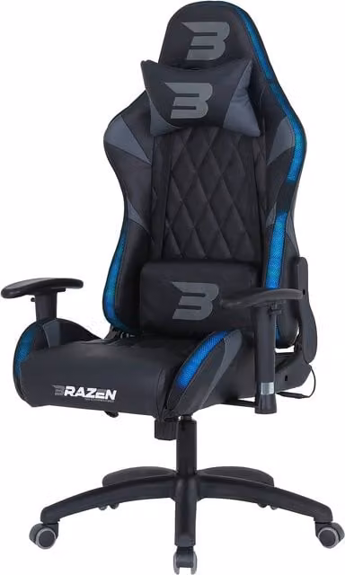 BraZen Venom Elite Esports RGB Gaming Chair in Grey with Synthetic Leather and Metal Frame