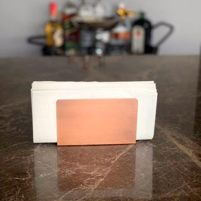 The Mia UK Mia Copper Napkin Holder in Bronze Metal