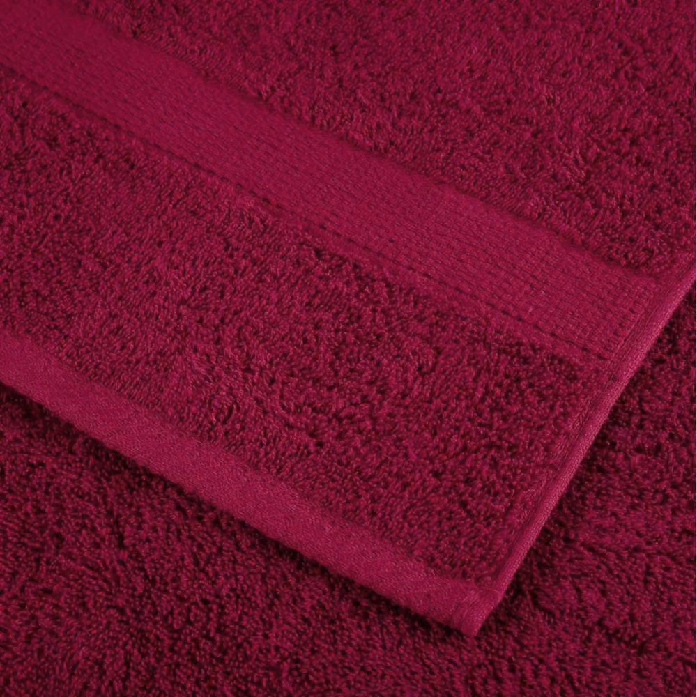 Berkfield Home SOLUND 8 Piece Premium Cotton Terry Towel Set in Wine Bordeaux, 600 gsm – 5