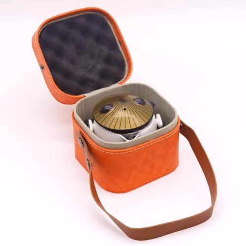 Ancient Wisdom Ceramic Teapot Set with Stainless Steel Infuser in Orange and White – 2