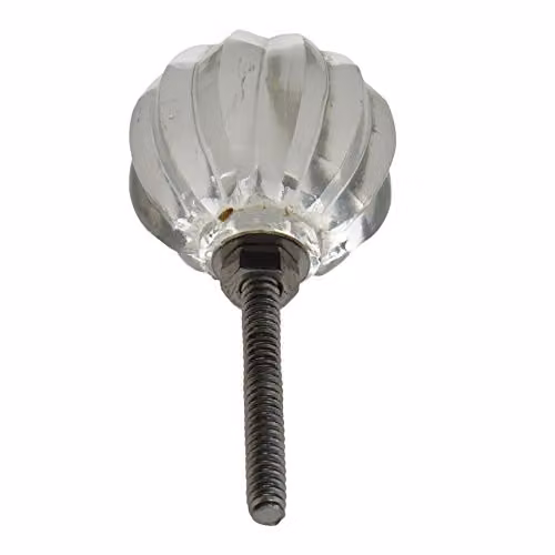 Nicola Spring Transparent Glass Cabinet Knobs, Pack of 12 – 2