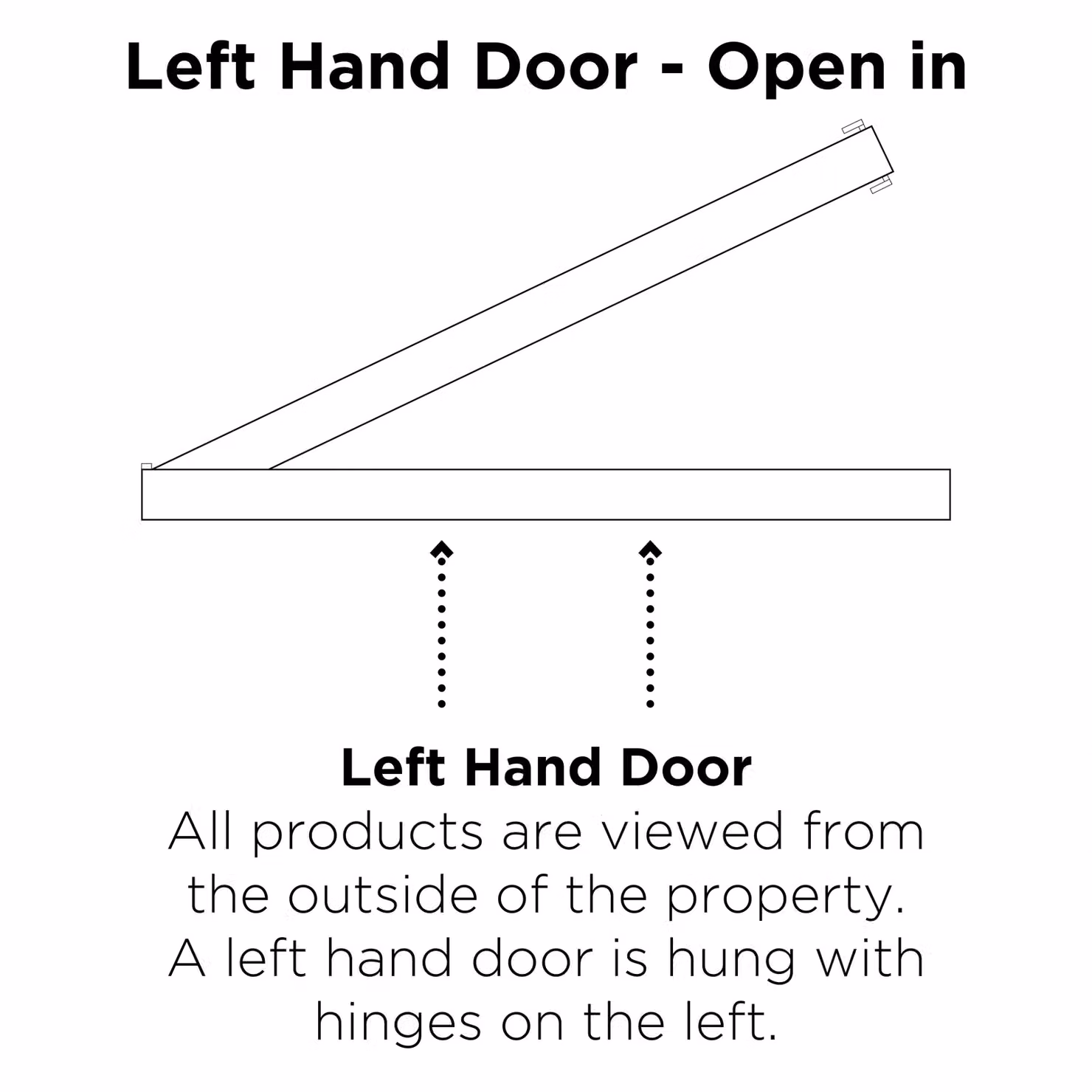Crystal Direct Crystal uPVC Single Door with Full Glass Insert, Left Hand, Clear in Dark Grey, W: 89.0 cm, H: 209.0 cm – 2