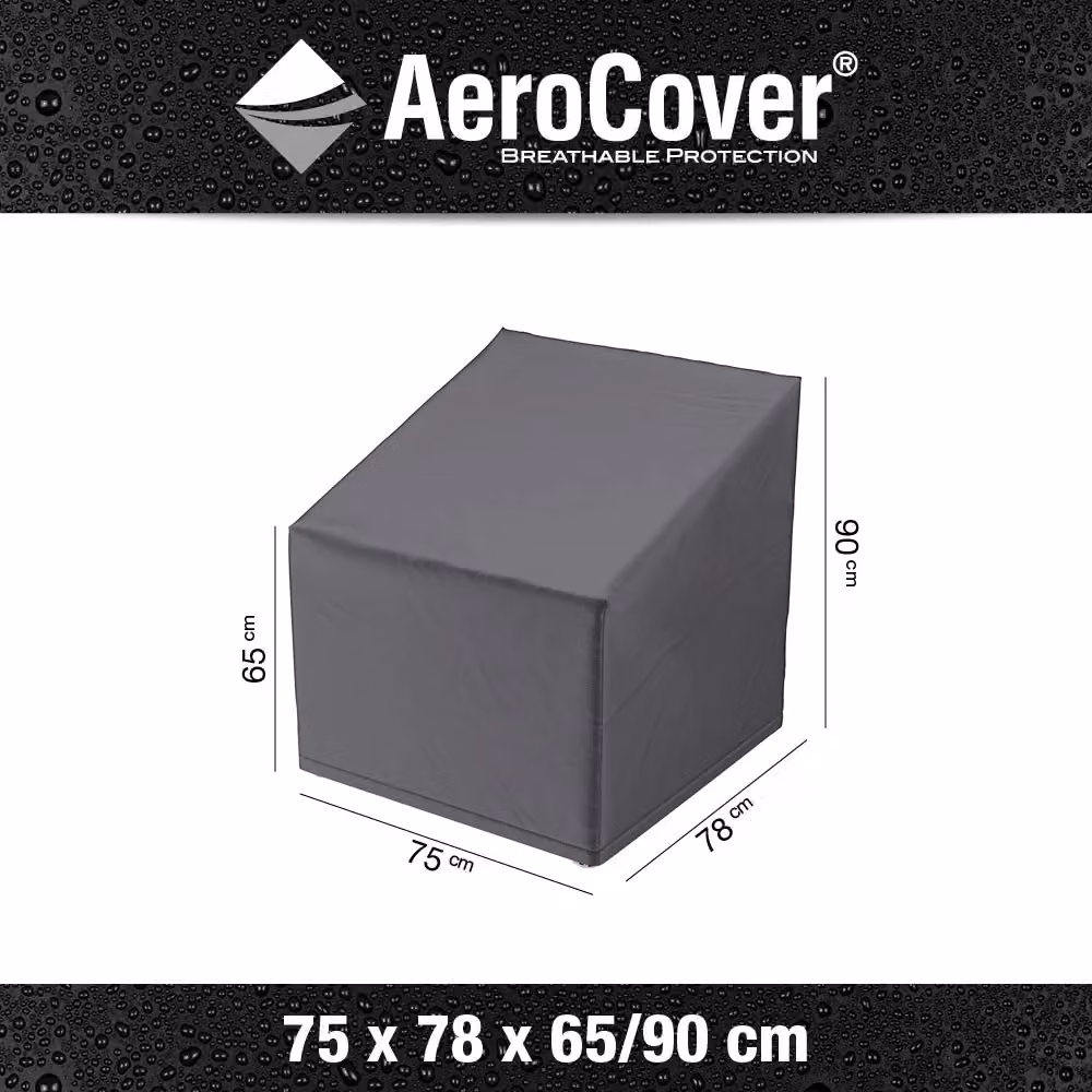 Ruma AeroCover Waterproof Polyester High Back Dining Chair Cover in Dark Grey, W: 75 cm, D: 78 cm, H: 90 cm – 2