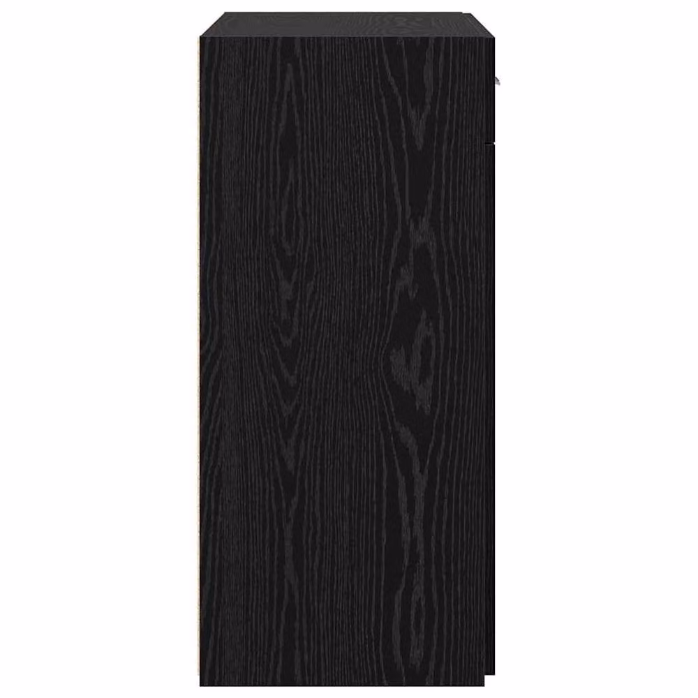 Berkfield Home Black Oak Wall Mounted Storage Cabinet with Hinged Doors, W: 80 cm, D: 42.5 cm, H: 93.5 cm – 4