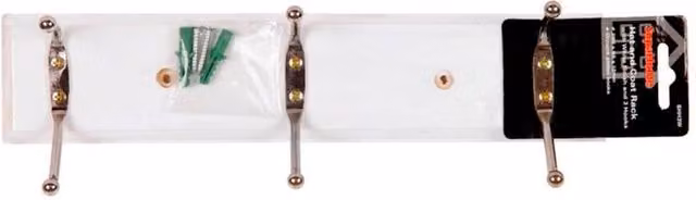 SupaHome White Metal Wall Mounted Coat Hooks