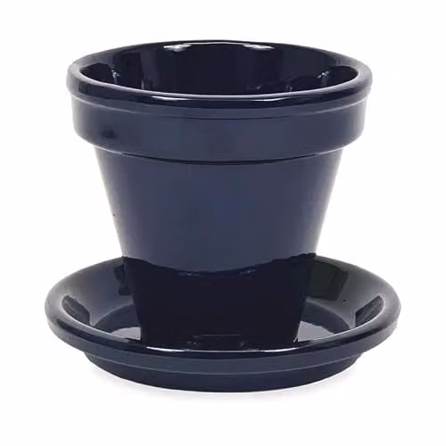 Verano Spanish Ceramics Set of 3 Hand Dipped Blue and Green Terracotta Planters with Drainage Plates W/D/H: 16 x 14 x 23 cm, 23 x 22 x 29 cm and 29 x 27 x 29 cm – 5