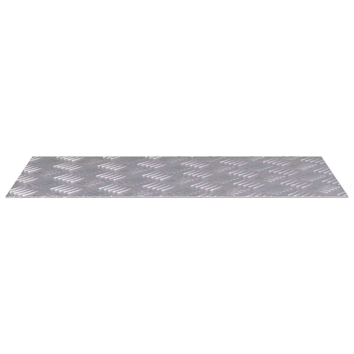 Berkfield Home Aluminium Anti-Slip Checker Plates, Silver, 4 Pieces, W: 60 cm, D: 30 cm – 2