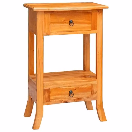 vidaXL Rustic Mahogany Wood Console Table, Beige, W/D/H: 50.5 x 30 x 75.5 cm – 1