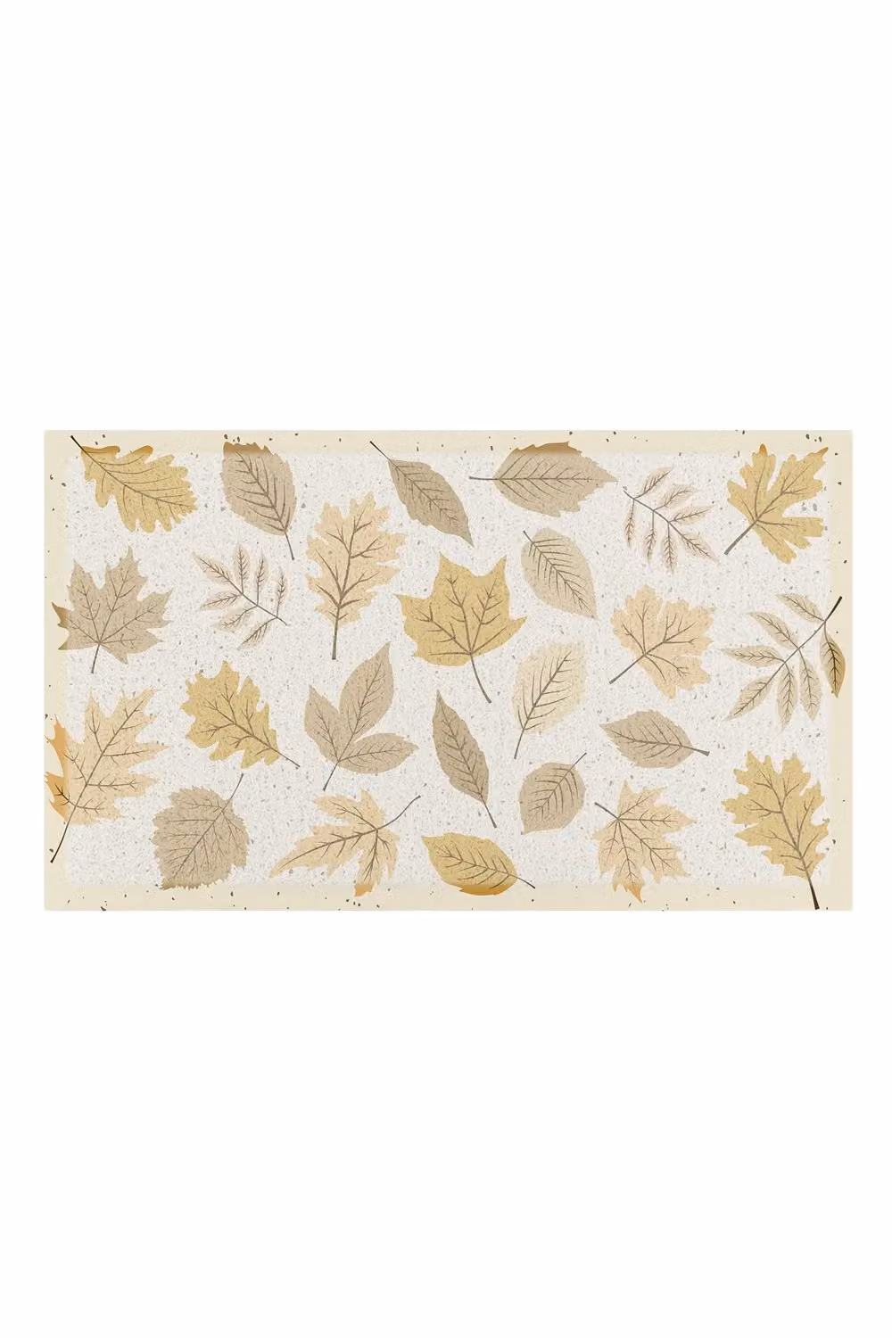 Artsy Mats Autumn Neutral Leaves Indoor Outdoor Doormat in Beige, W: 70 cm, D: 40 cm – 2