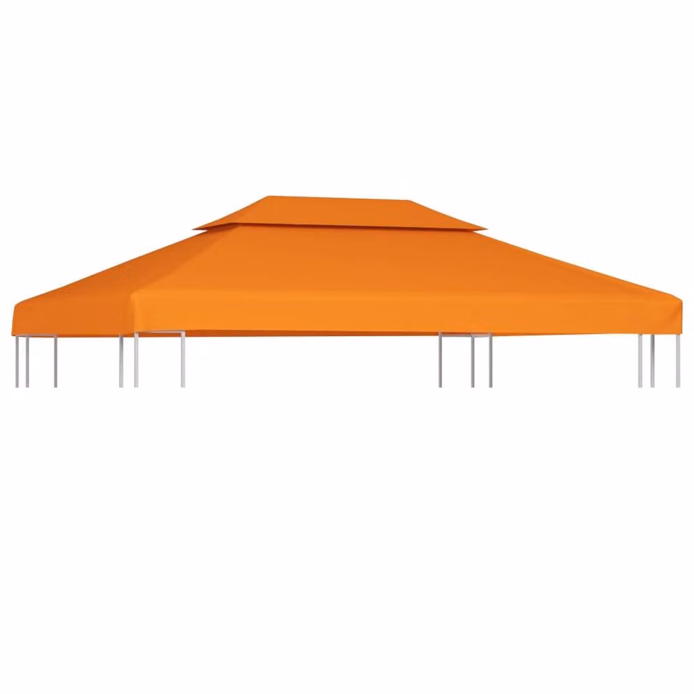 Berkfield Home Orange PVC-Coated Gazebo Canopy Replacement Cover, W 4 m x D 3 m – 2