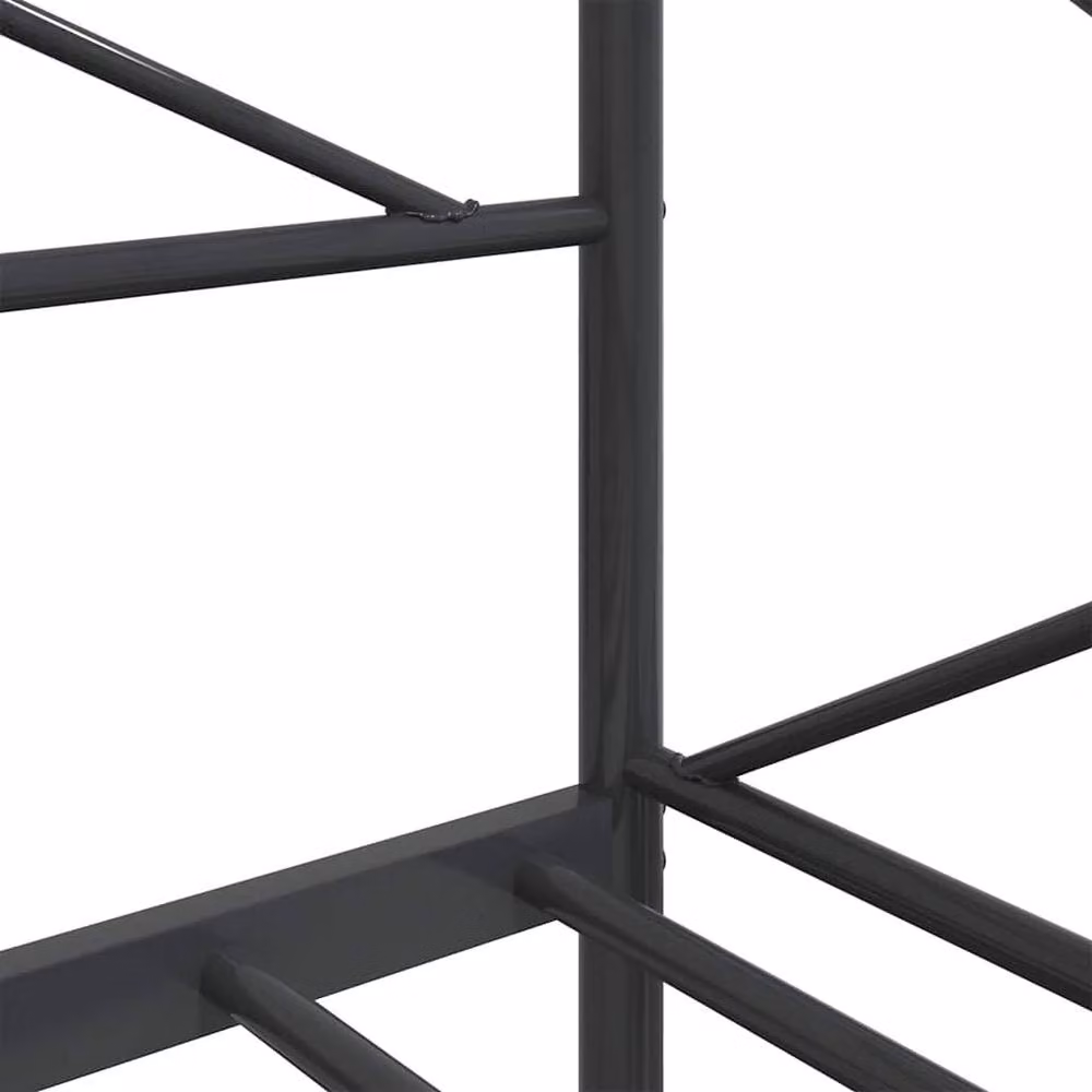 Berkfield Home Durable Metal Day Bed in Black, W/D/H: 90 x 200 x 107 cm – 4