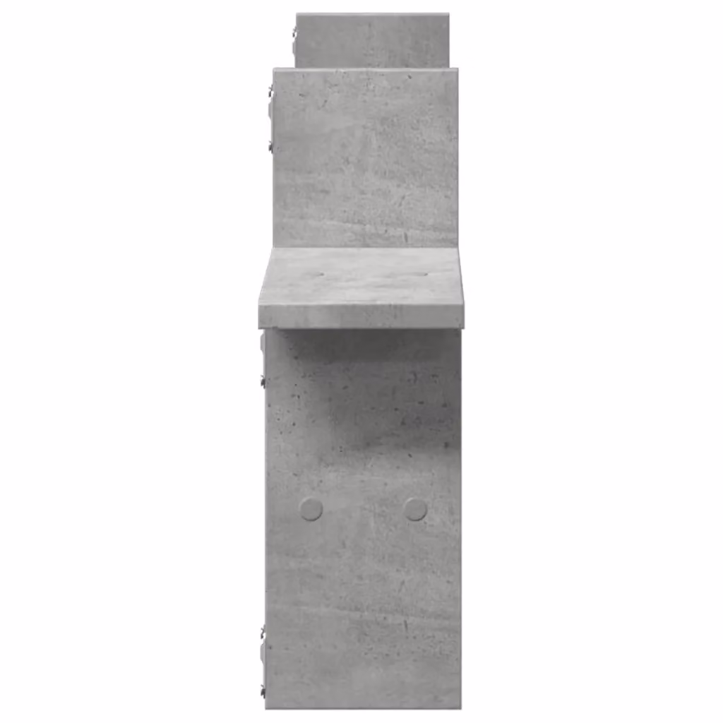 Berkfield Home Wall Mounted Shelves, 2 Pack, Concrete Grey, W/D/H: 38 x 12 x 38 cm – 2