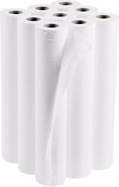 Nordara 9 Pack White Hygiene Roll Massage Table Bed Cover Couch Paper, 50.8 cm