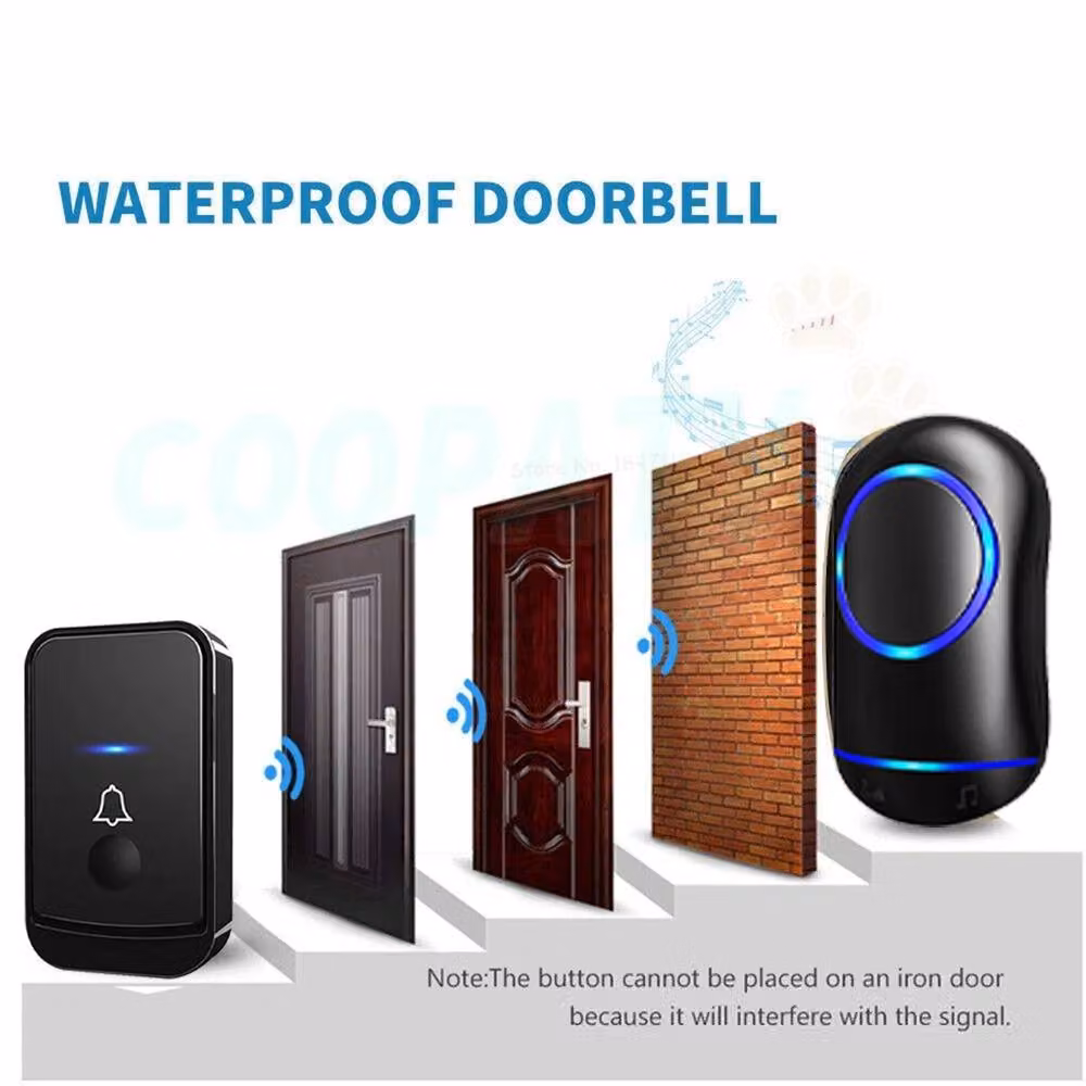 Ventryn Wireless Waterproof Doorbell with 1000ft Range, Plug-in, Black – 4