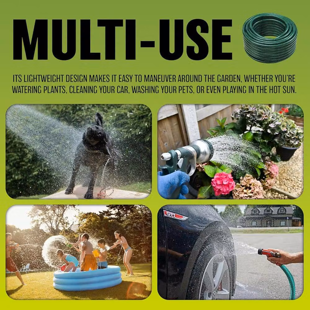 BARGAINS-GALORE Reinforced Tough Green Garden Hose Pipe Reel, 30m – 3