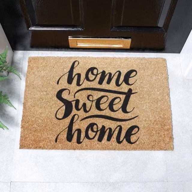 Artsy Mats Home Sweet Home Doormat in Black and Brown, W/D/H: 60 x 40 cm – 1