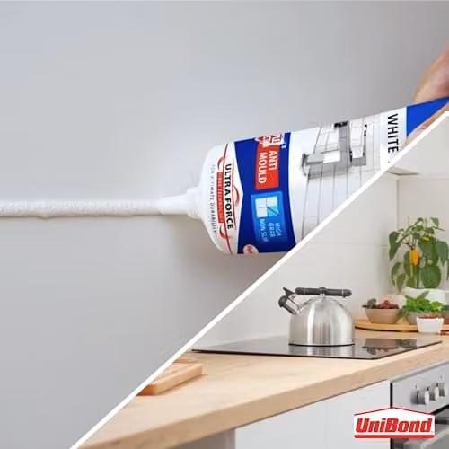 UniBond Ultra Force 2 in 1 Waterproof Wall Tile Adhesive and Grout, White, 300g – 4
