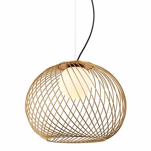 Netlighting Modern Hanging Pendant Light in Gold and White with E27 Socket